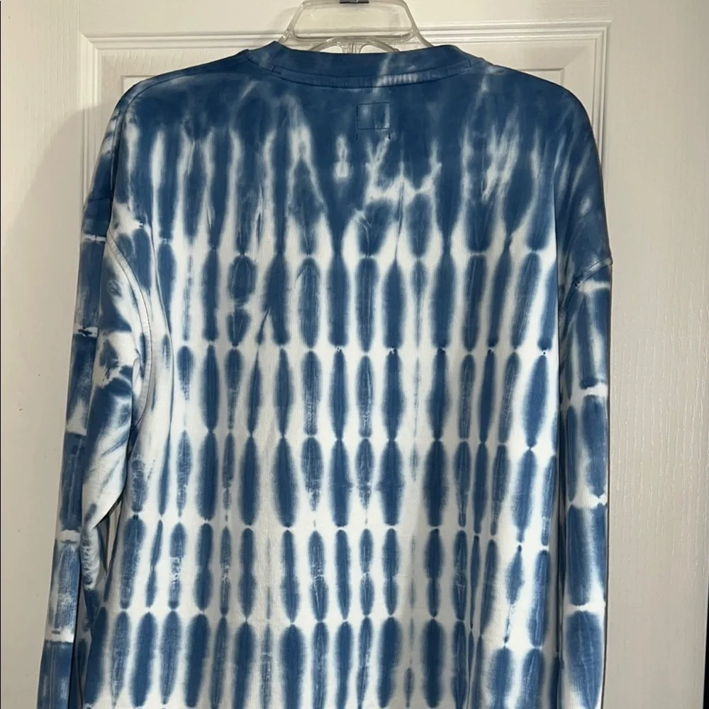 Levi's Men’s Blue and White Tie-Dye‎ Long Sleeve Shirt Size M